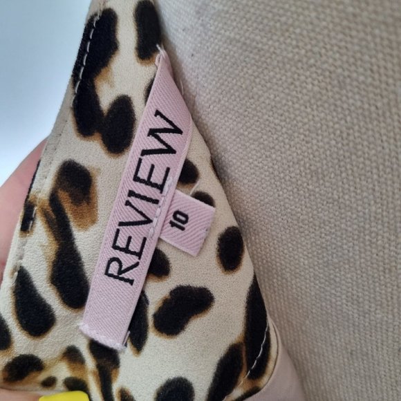 Review Feline Fine Multicolour Leopard Print A-Line Skirt Size 10 - Picture 7 of 8